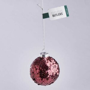 HANG ON <span>glass bauble 6cm sequin dark red</span>