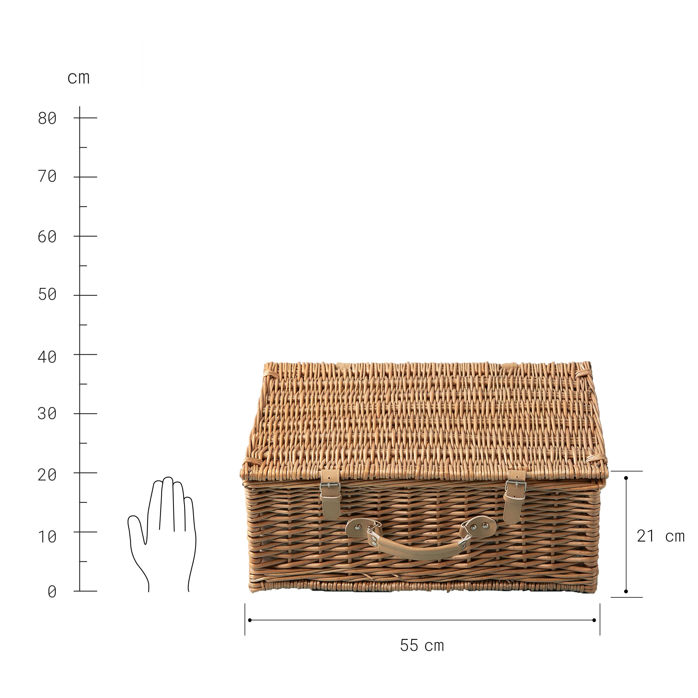 A DAY IN THE PARK Picnic basket for 4 people W 55 x D 37cm - Image 3
