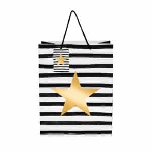 X-MAS <span>gift bag star b/w maxi</span>