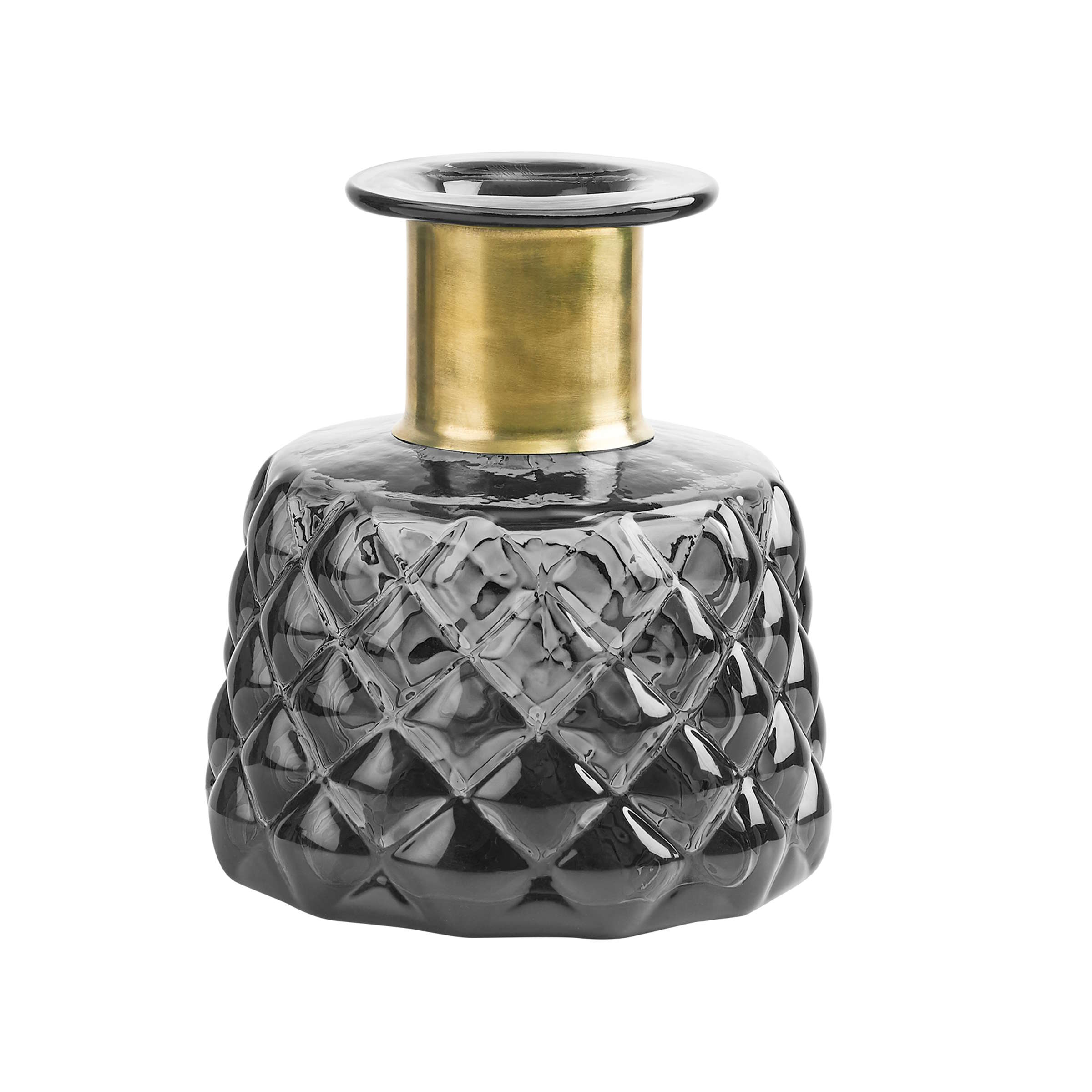 GRACE vase 14cm green/gold