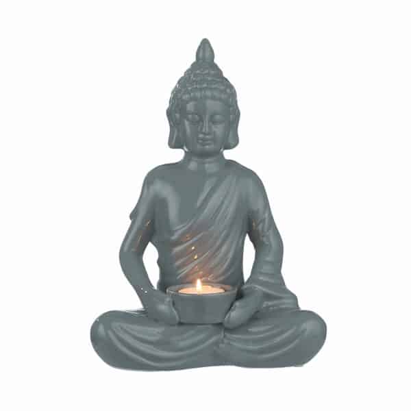 BUDDHA Decorative figurine with glass tealight holder - Image 2