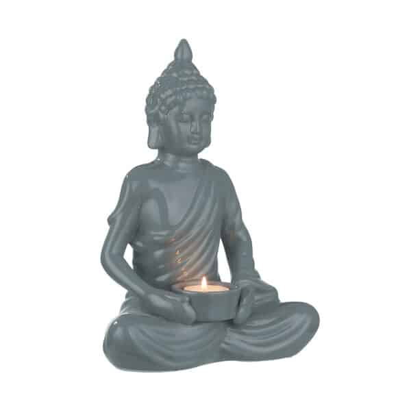 BUDDHA Decorative figurine with glass tealight holder - Image 3