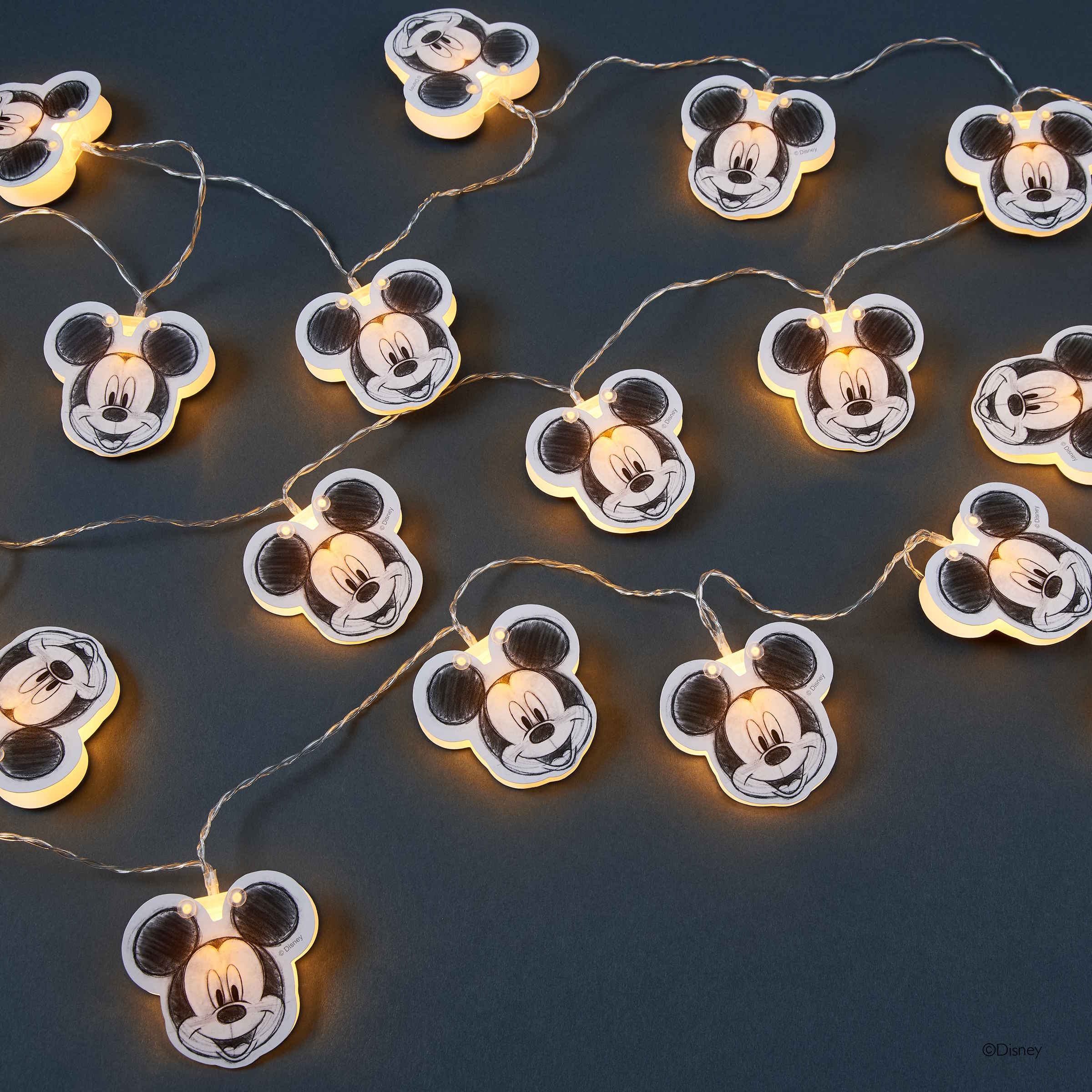 DISNEY LED Papierlichterkette Mickey 20 Lichter