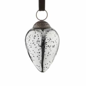 HANG ON <span>glass ornament 8cm antique silver</span>