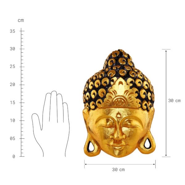 BALI Buddha-Maske H 30cm - Image 2