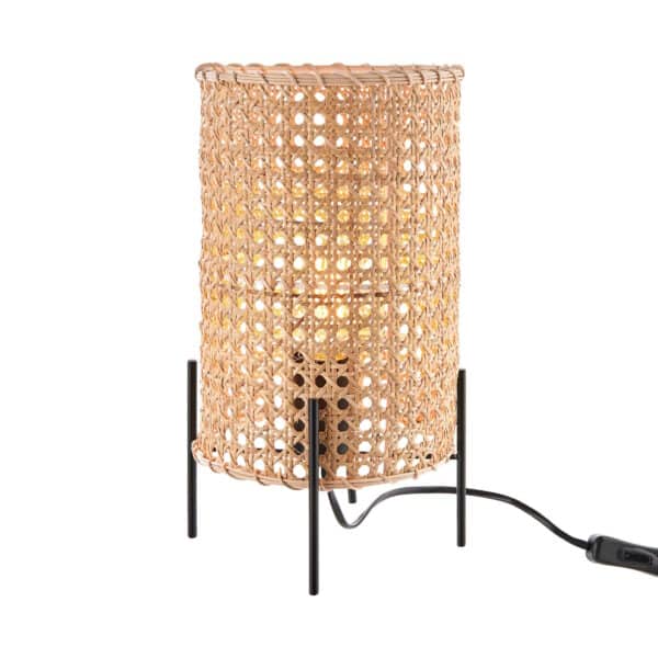 STILO rattan table lamp with metal rack - Image 4