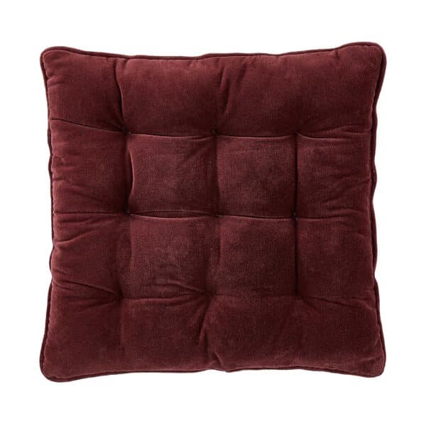 COTTON VELVET <span>seat cushion, bordeaux</span>
