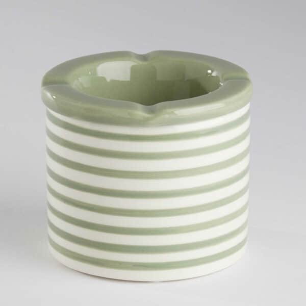 BARRASCA ashtray stripes sage