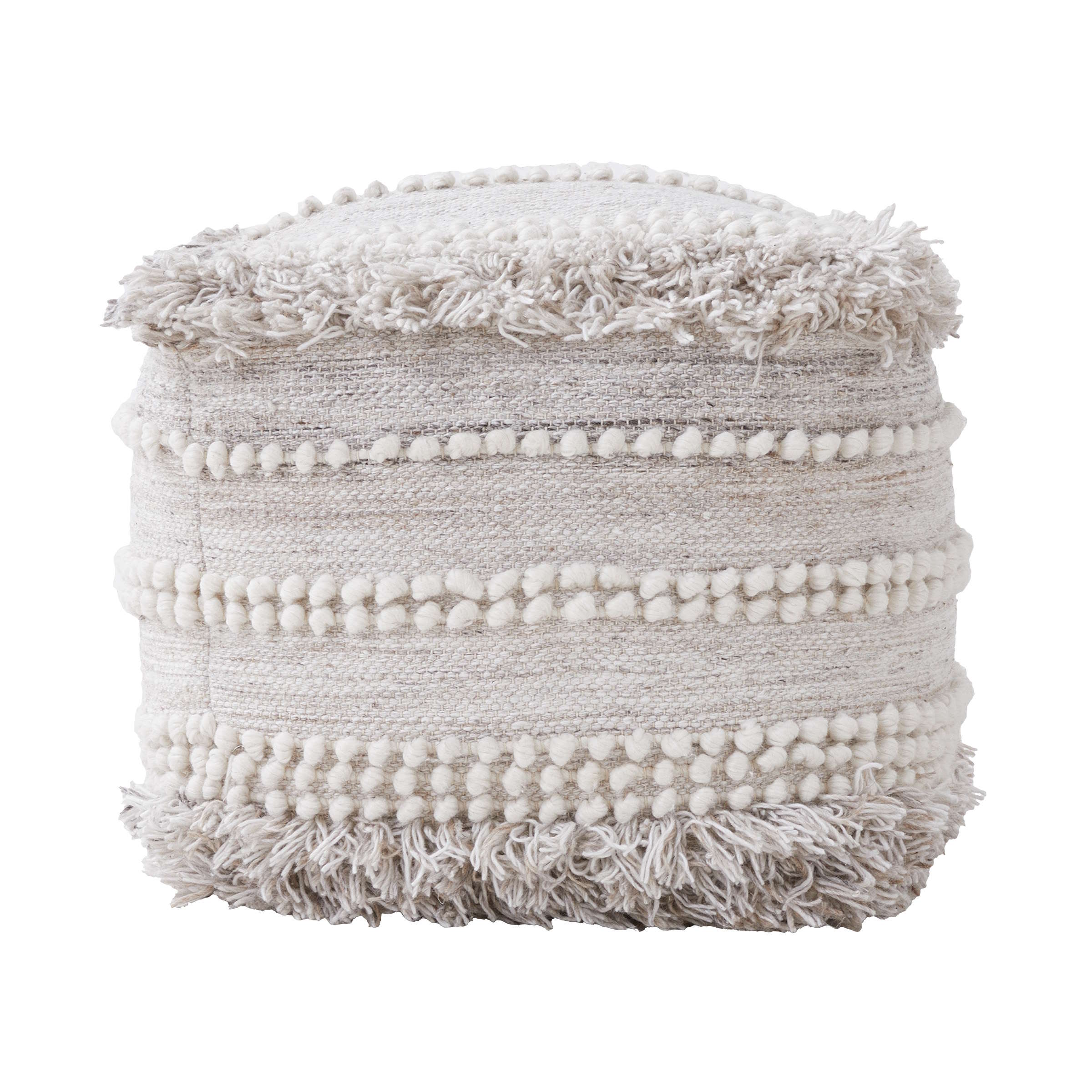 BOHO LOUNGE Woll-Pouf mit Troddeln - Image 3