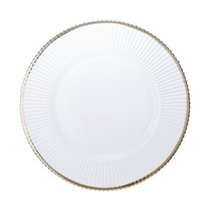 GOLDEN TWENTIES charger plate w gold rim