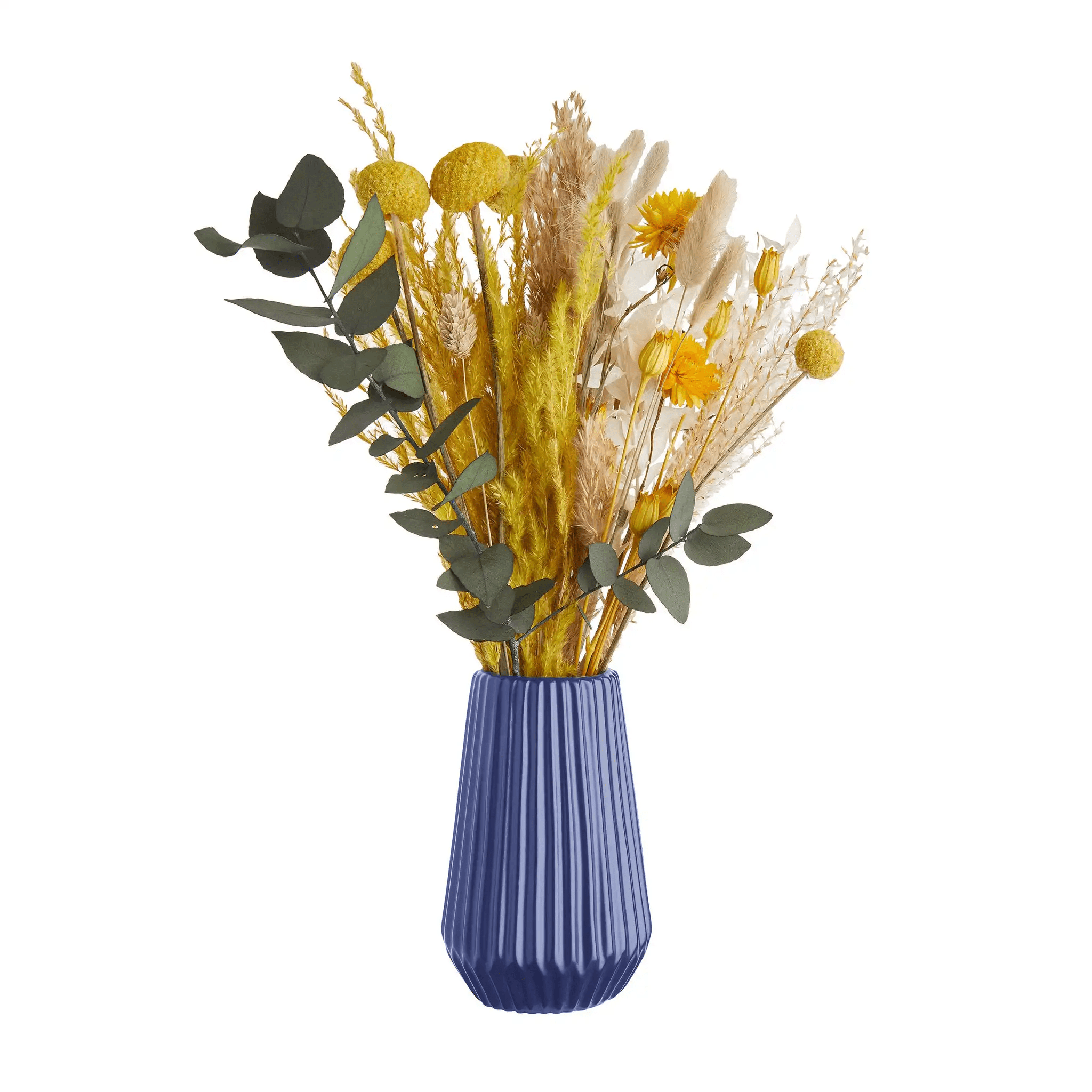 RIFFLE ceramic vase 13,5cm cobalt matt - Image 2