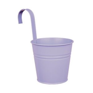 ZINC hanging bucket Ø16cm, pastel lilac