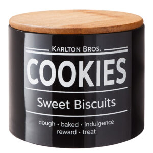 KARLTON BROS storage jar cookies black