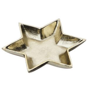 STARLET deco plate 17cm, gold