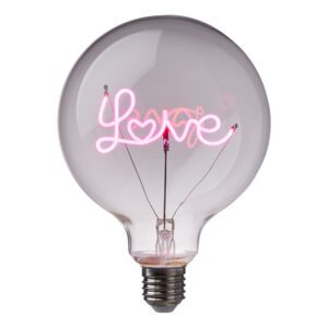 BRIGHT LIGHT LED bulb LOVE pink