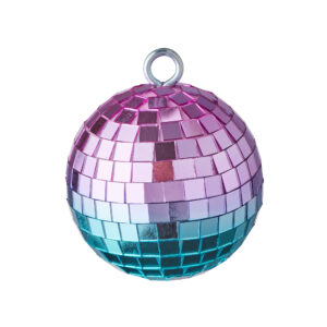 DISCO mirror ball Ø8cm purple/turquios
