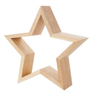 WHITE OAK wooden star 30cm