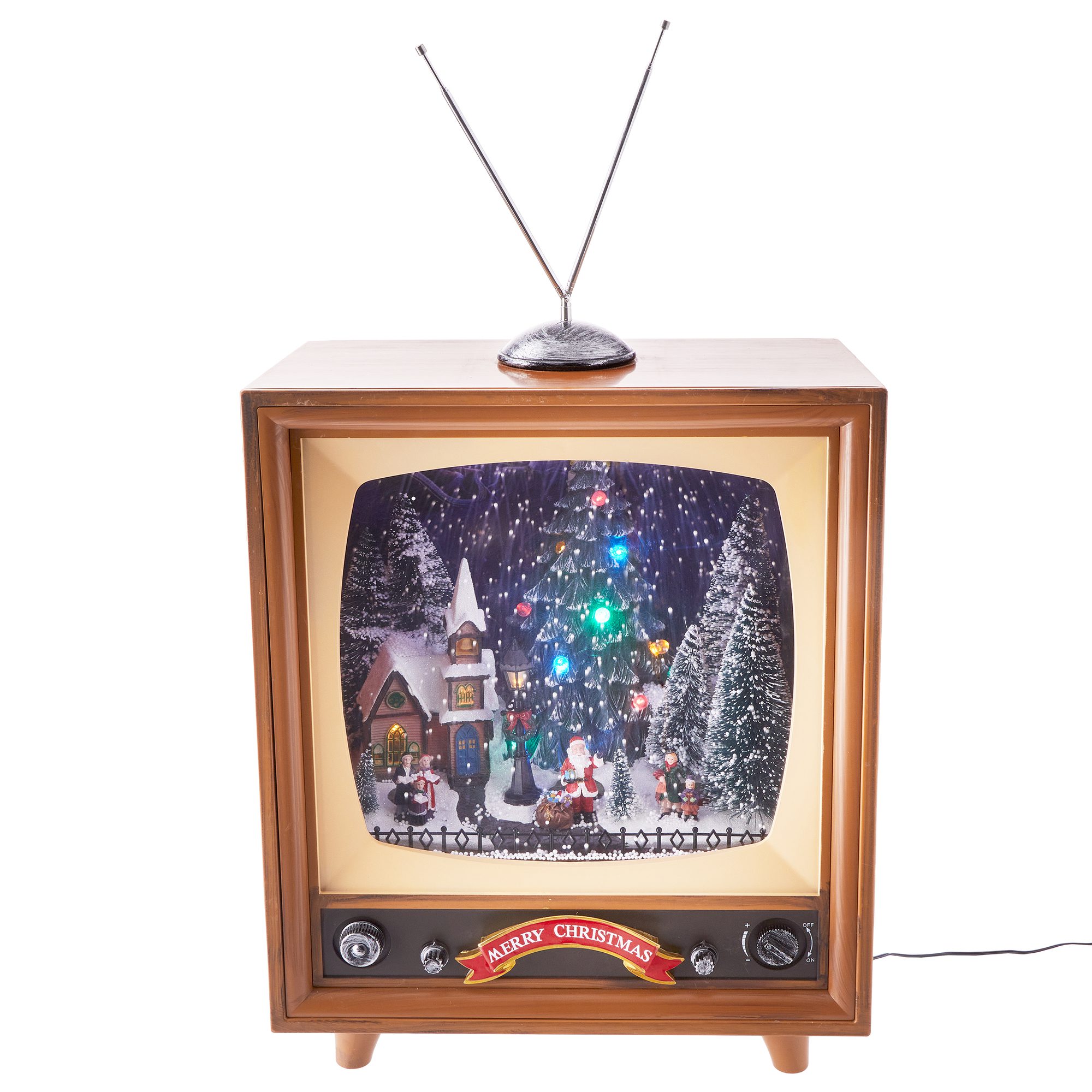 SANTA TV Retro TV w. LED & music, 50cm - Image 3