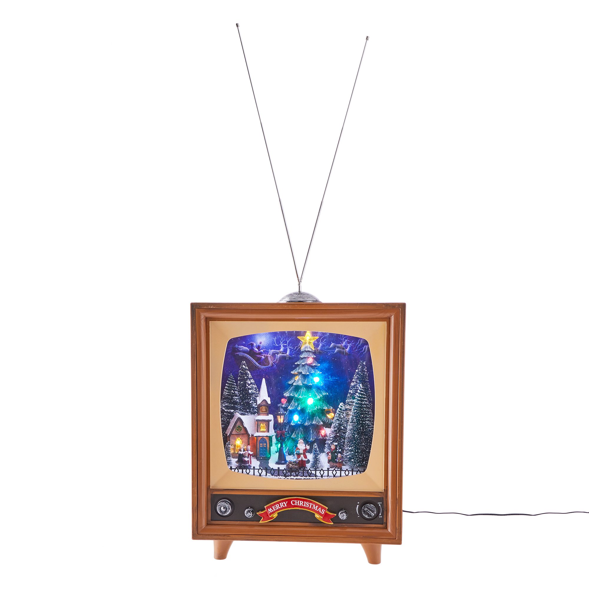 SANTA TV Retro TV w. LED & music, 50cm - Image 5