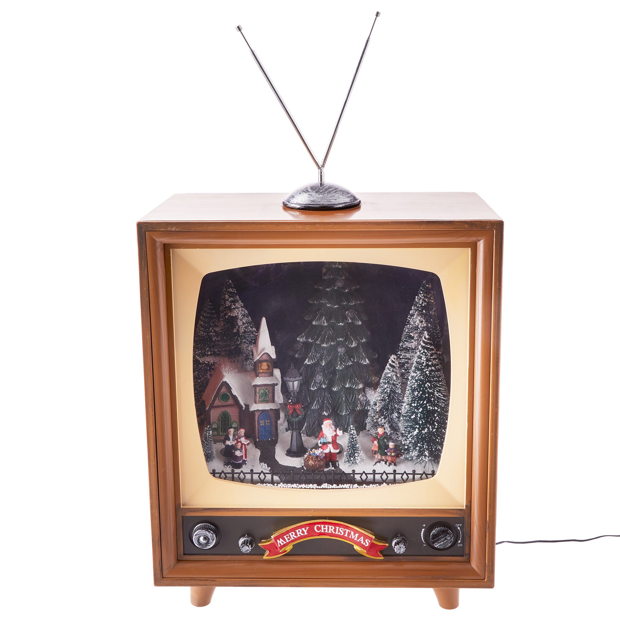 SANTA TV Retro TV w. LED & music, 50cm